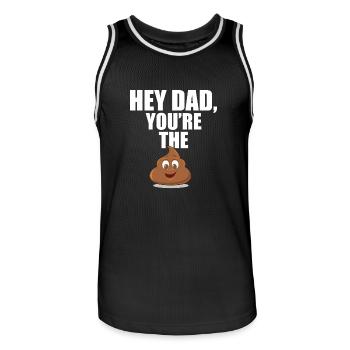 Vatertag Geschenk Vater - Männer Basketball-Trikot - Schwarz/Weiß - Vorne - AI Model Male 185 dark (185cm)