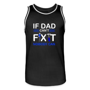 Father's Day gift father paternity - Men's Basketball Jersey - black/white - Front - AI Model Male 185 dark (185cm)