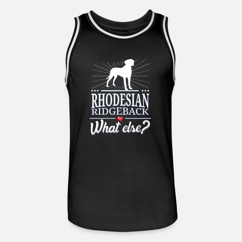 Rhodesian Ridgeback what else? - Männer Basketball-Trikot - Schwarz/Weiß