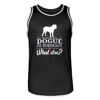 Dogue de Bordeaux quoi d'autre? Dogue de Bordeaux - Maillot de basket Homme - noir/blanc - Devant - AI Model Male 185 dark (185cm)