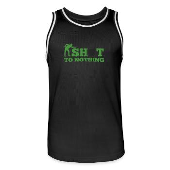 Snooker shot to nothing - Men's Basketball Jersey - black/white - Front - AI Model Male 185 dark (185cm)