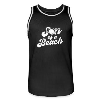 Sonne Strand Sommer Geschenk Urlaub Spaß - Männer Basketball-Trikot - Schwarz/Weiß - Vorne - AI Model Male 185 dark (185cm)