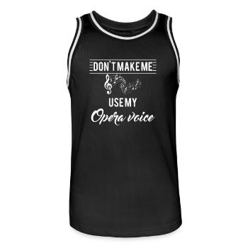 Musique - Opéra - Chant - Chanteur - Cadeau - Maillot de basket Homme - noir/blanc - Devant - AI Model Male 185 dark (185cm)