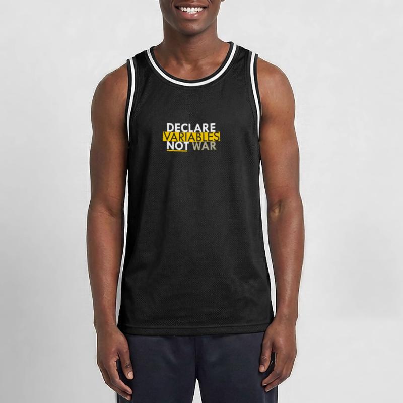Declare Variables not War Programmierer Geschenk Männer Basketball-Trikot
