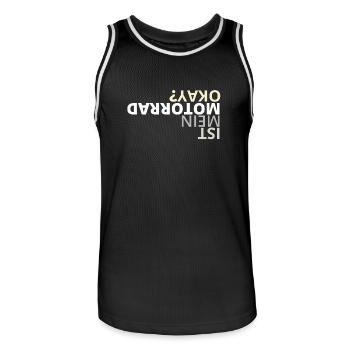 Motorrad Geschenk für Motorrad Freunde - Männer Basketball-Trikot - Schwarz/Weiß - Vorne - AI Model Male 185 dark (185cm)