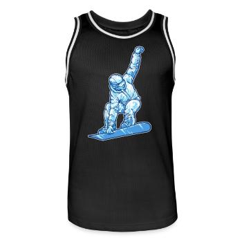 Schifahren Wintersport Eishockey Winter Skifahrer - Männer Basketball-Trikot - Schwarz/Weiß - Vorne - AI Model Male 185 dark (185cm)
