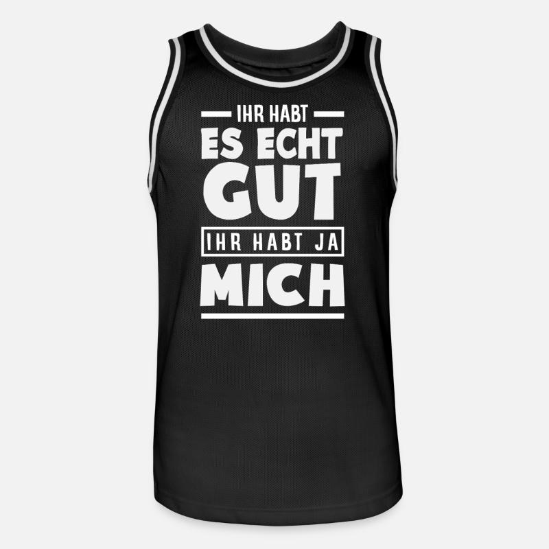 Tu l’as bien – tu m’as - Maillot de basket Homme - noir/blanc