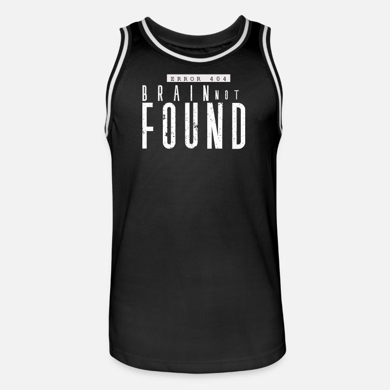 Error 404 Lost Brain - Men's Basketball Jersey - black/white