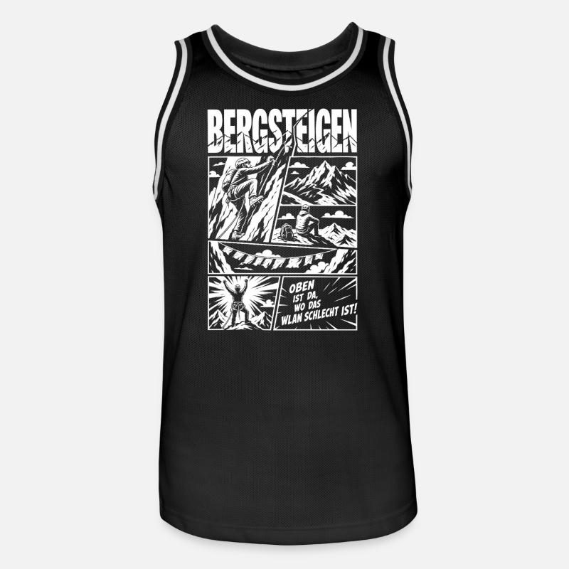 Bergsteigen Abenteuer Klettern Aussicht - Männer Basketball-Trikot - Schwarz/Weiß