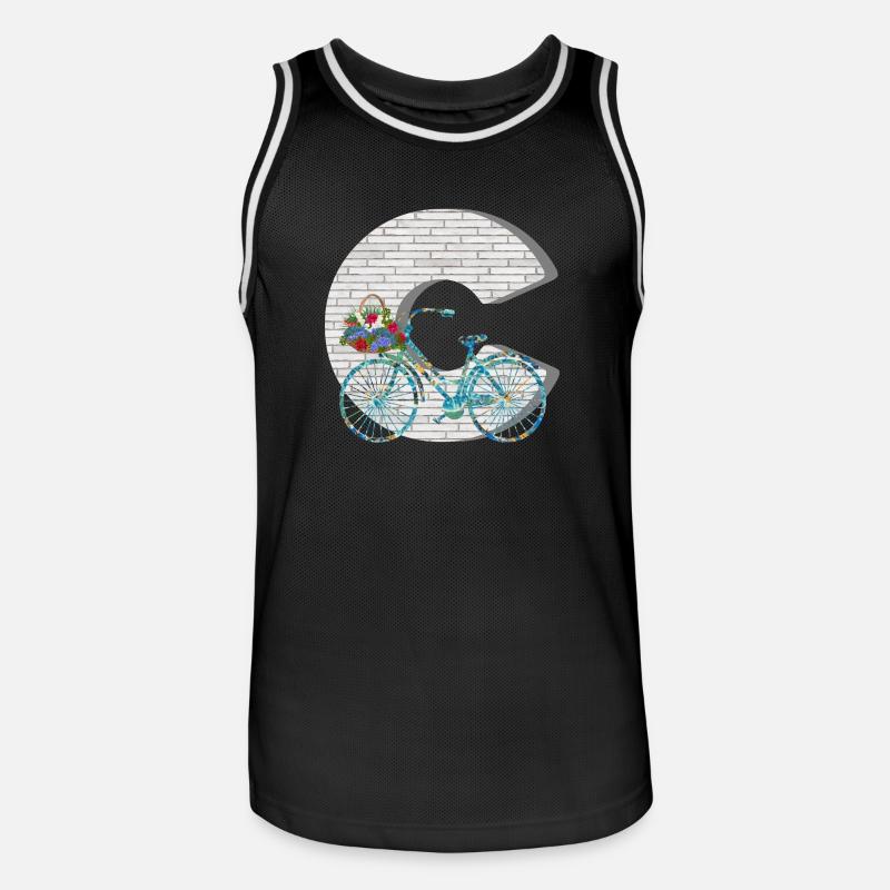 fahrrad e 100 c - Männer Basketball-Trikot - Schwarz/Weiß