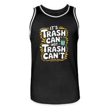 It's Trash Can Not Trash Can't 11 - Männer Basketball-Trikot - Schwarz/Weiß - Vorne - AI Model Male 185 dark (185cm)