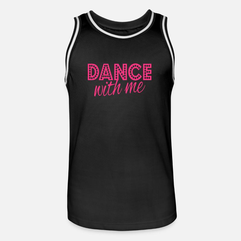 dance with me - Männer Basketball-Trikot - Schwarz/Weiß
