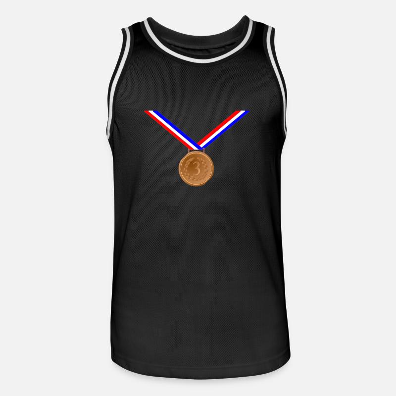 Bronze Medal 3rd - Men's Basketball Jersey - black/white