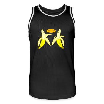 Zwei Lustige Bananen - Männer Basketball-Trikot - Schwarz/Weiß - Vorne - AI Model Male 185 dark (185cm)