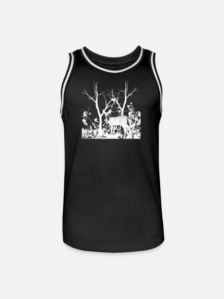 deer - Men's Basketball Jersey - black/white