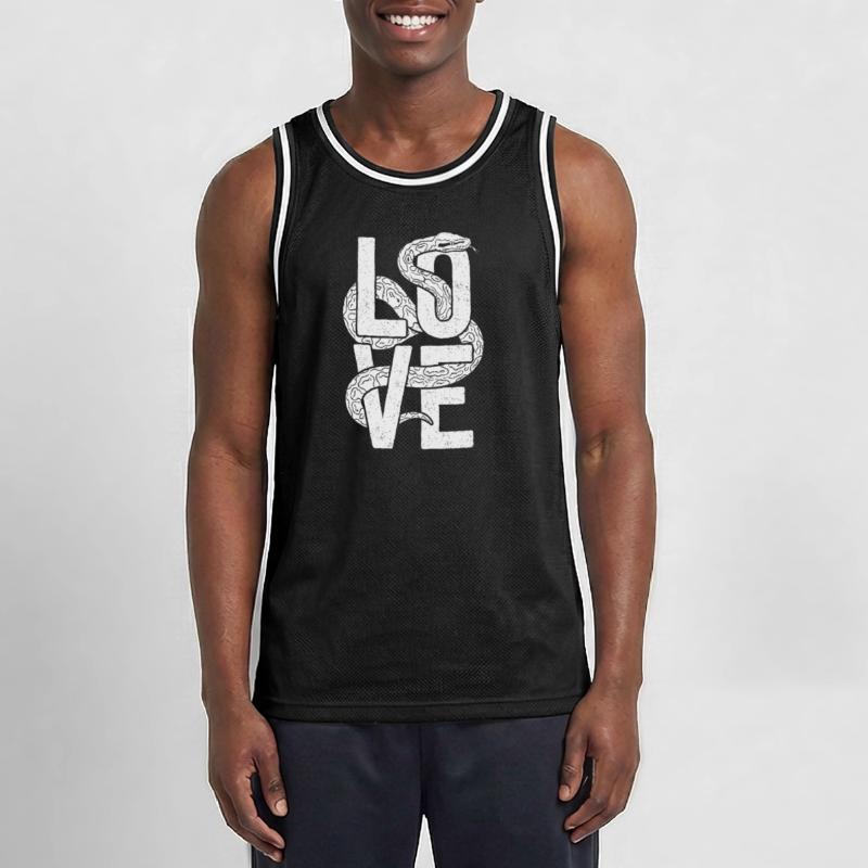 King Python Snakes LOVE Terrarium Python Men's Basketball Jersey