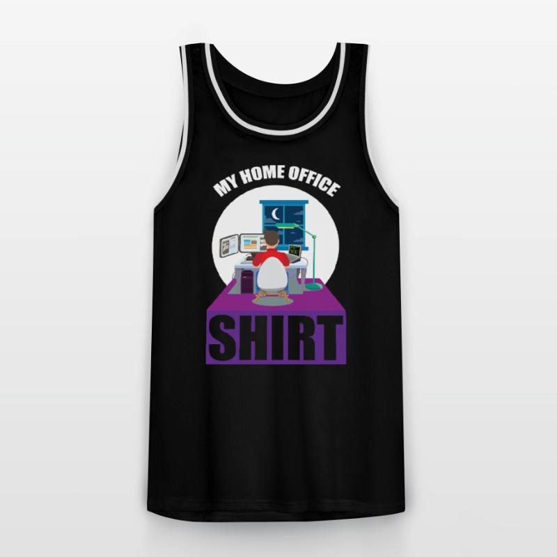 Night Shift Coder Programmer Desk Graphic Männer Basketball-Trikot
