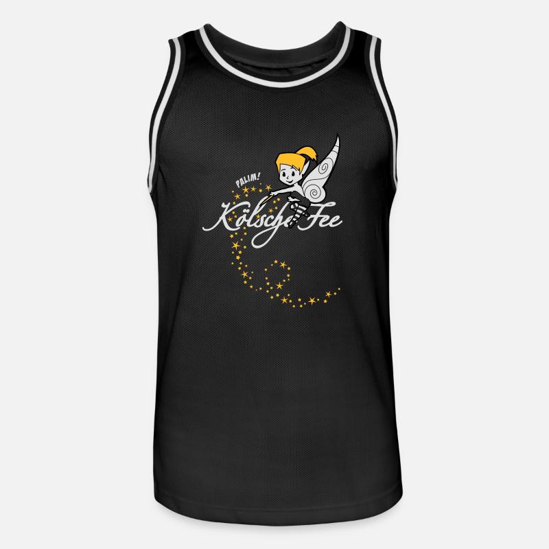 Kölsche Fee - Männer Basketball-Trikot - Schwarz/Weiß