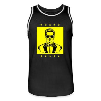 Bräutigam Hochzeit Cool - Männer Basketball-Trikot - Schwarz/Weiß - Vorne - AI Model Male 185 dark (185cm)