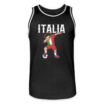 Italia - Maillot de basket Homme - noir/blanc - Devant - AI Model Male 185 dark (185cm)