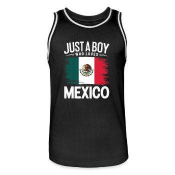 Mexico Mexico Mexican Spanish - Men's Basketball Jersey - black/white - Front - AI Model Male 185 dark (185cm)