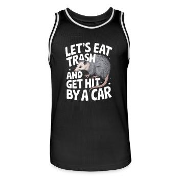 Opossum Possum Animal - Men's Basketball Jersey - black/white - Front - AI Model Male 185 dark (185cm)