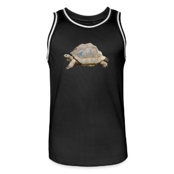turtle schilkroete - Männer Basketball-Trikot - Schwarz/Weiß - Vorne - AI Model Male 185 dark (185cm)