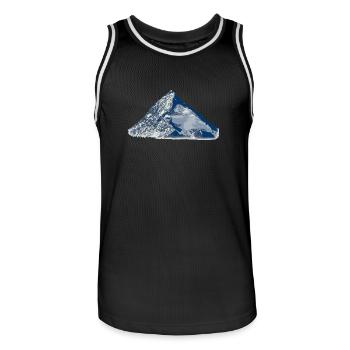 Grossglockner - Männer Basketball-Trikot - Schwarz/Weiß - Vorne - AI Model Male 185 dark (185cm)