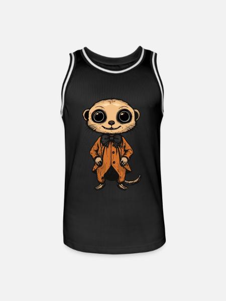 Meerkat Halloween Funny Zombie - Men's Basketball Jersey - black/white