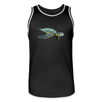 turtle schildkroete tiere animals6 - Männer Basketball-Trikot - Schwarz/Weiß - Vorne - AI Model Male 185 dark (185cm)