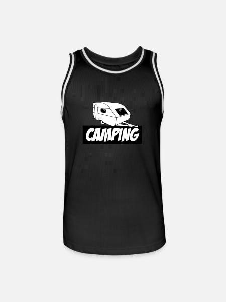 Camping - The pure passion - Men's Basketball Jersey - black/white