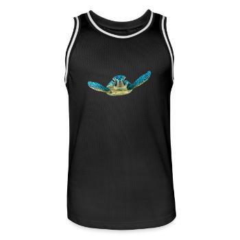 turtle schildkroete tiere animals10 - Männer Basketball-Trikot - Schwarz/Weiß - Vorne - AI Model Male 185 dark (185cm)
