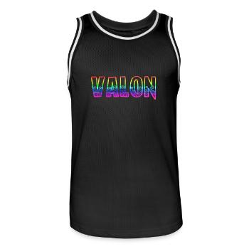 valon rs arc-en-ciel - Maillot de basket Homme - noir/blanc - Devant - AI Model Male 185 dark (185cm)