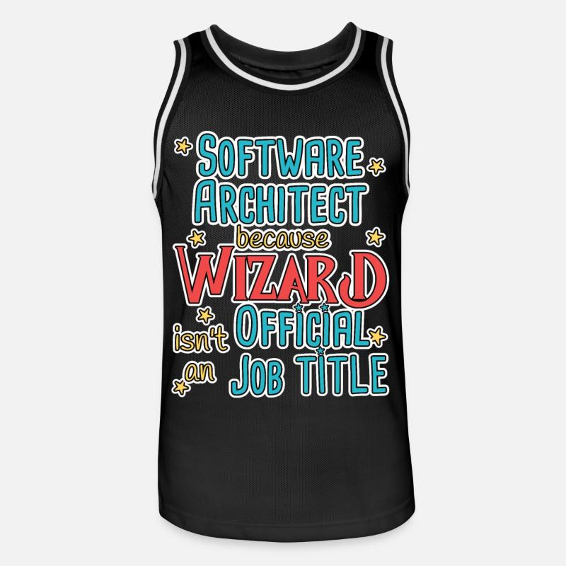 Software Architect Wizard Software Architecture - Maillot de basket Homme - noir/blanc