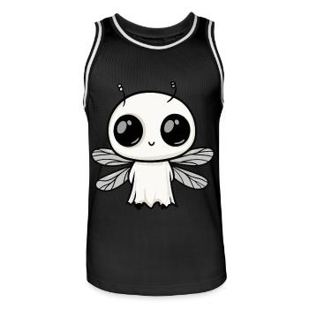 Dragonfly Halloween Funny Ghost - Men's Basketball Jersey - black/white - Front - AI Model Male 185 dark (185cm)