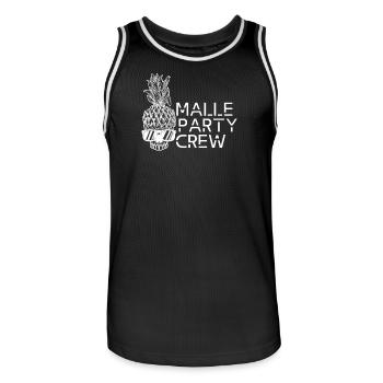 Malle Partycrew - Männer Basketball-Trikot - Schwarz/Weiß - Vorne - AI Model Male 185 dark (185cm)