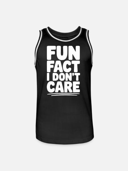 Fun Fact I Don't Care - Men's Basketball Jersey - black/white