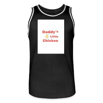 Daddy's Little Chicken - Men's Basketball Jersey - black/white - Front - AI Model Male 185 dark (185cm)