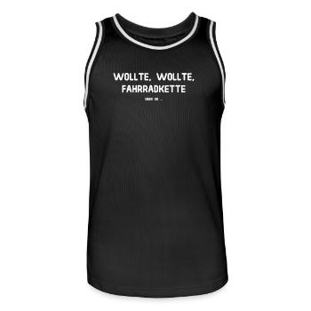 Wollte Wollte Fahrradkette - Oder so ... - Männer Basketball-Trikot - Schwarz/Weiß - Vorne - AI Model Male 185 dark (185cm)