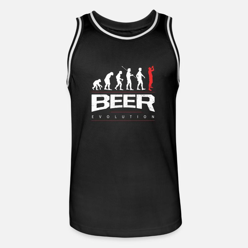 Bier Evolution - Männer Basketball-Trikot - Schwarz/Weiß