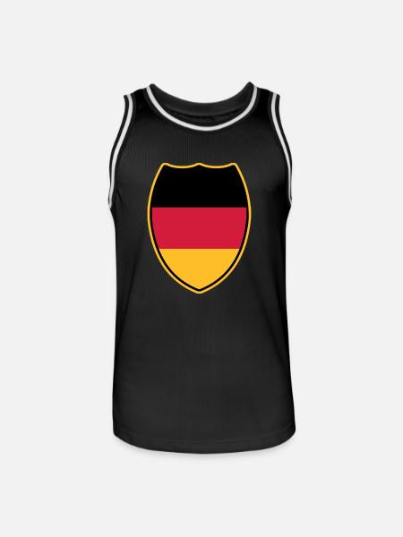Wappen_von_Deutschland-3c - Männer Basketball-Trikot - Schwarz/Weiß