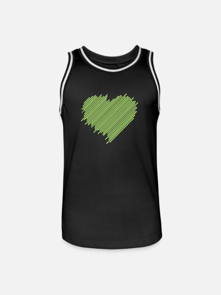 Coeur - Maillot de basket Homme - noir/blanc