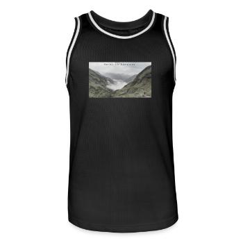 Bereit für Abenteuer - Männer Basketball-Trikot - Schwarz/Weiß - Vorne - AI Model Male 185 dark (185cm)