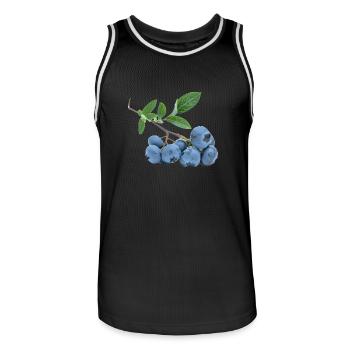 blueberry blueberry blueberry veggie veggie fru - Men's Basketball Jersey - black/white - Front - AI Model Male 185 dark (185cm)