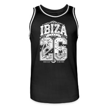 Maillot Ibiza 26 - Maillot de basket Homme - noir/blanc - Devant - AI Model Male 185 dark (185cm)