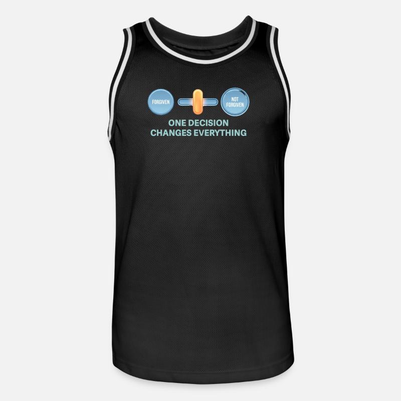 One decision changes everything - Men's Basketball Jersey - black/white