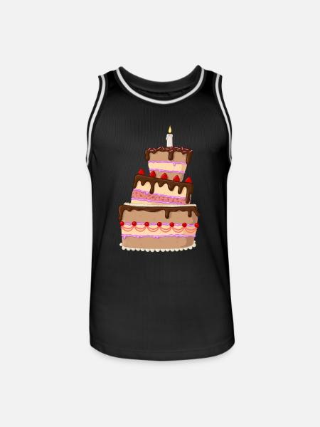 Leckere Comic Torte - Männer Basketball-Trikot - Schwarz/Weiß