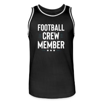 Football Crew - Men's Basketball Jersey - black/white - Front - AI Model Male 185 dark (185cm)