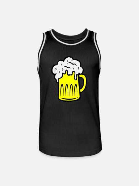 Bière 002 - Maillot de basket Homme - noir/blanc