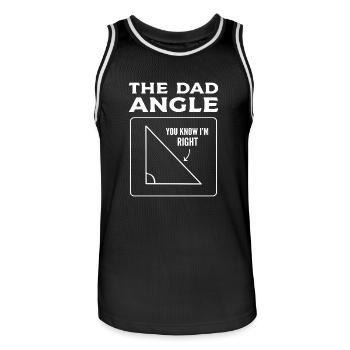 Papa Joke Fête des Pères Dictons drôles - Maillot de basket Homme - noir/blanc - Devant - AI Model Male 185 dark (185cm)